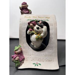 RARE Vintage 1986 Frosty The Snow Man Music Box by Garry Sharpe. Frosty Rotates‎